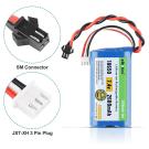 7.4V 2600mAh Li-ion Battery 15C JST Plug with USB Charger (JST SM 2 Pin)
