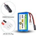 7.4V 2600mAh Li-ion Battery 15C JST Plug with USB Charger (5500 Plug)