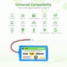 ELBOTICS 7.4V 2000mAh Li-ion Battery Pack with PH2.0 Plug