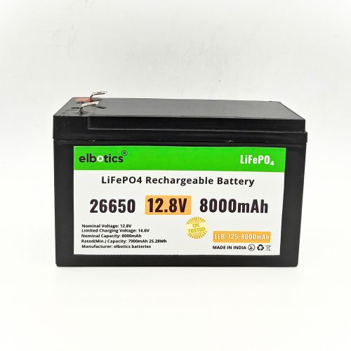 12V 8Ah LiFePO4 Battery with BMS Protection â€“ 2000+ Deep Cycles, Rechargeable Lithium Battery