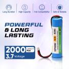 3.7V 2000mAh Li-ion Battery with PH2.0 Plug for DIY, Toys