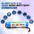 3.7V 2000mAh Li-ion Battery with PH2.0 Plug for DIY, Toys