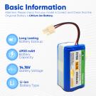 14.76V 4900mAh Lithium-ion Replacement Battery for A20 Pro, T20s & T20s Pro Vacuum Cleaner