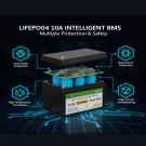 12v/12.8v 6Ah LiFePO4 Lithium Battery Protection Rechargeable Battery 3000+ Deep Cycle (ELBLFPH-02126)